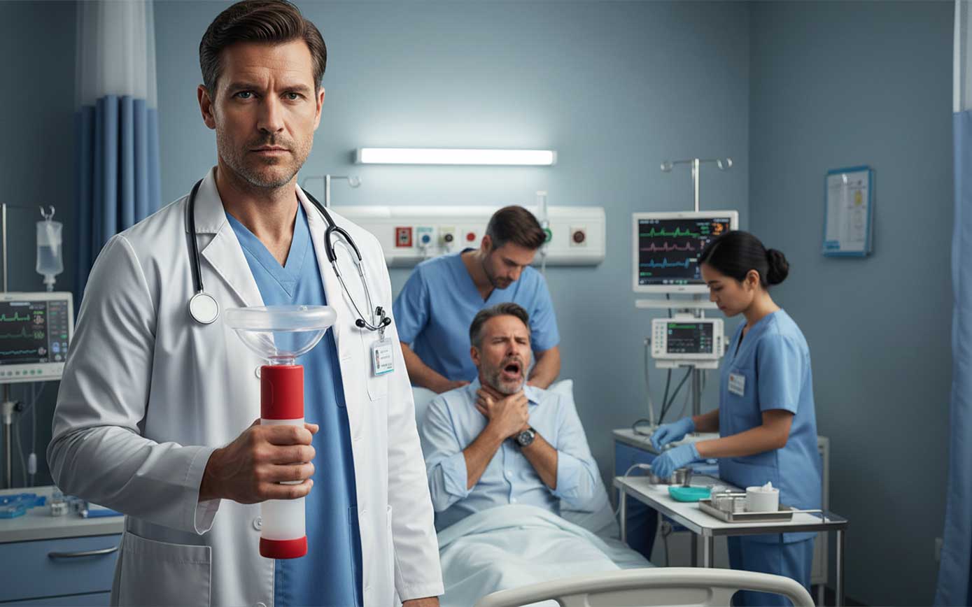 RecQvac device in medical setting